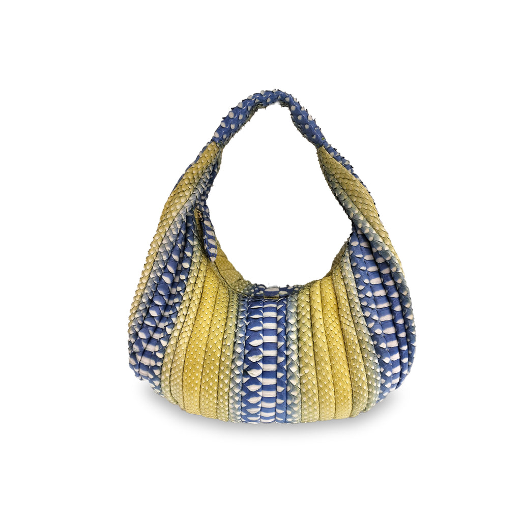 Brioche Patch - Tie & Dye Blue Butter Yellow