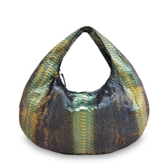 Croissant - Navy Green Motif
