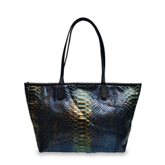 Emmanuel Medium - Navy Green Motif