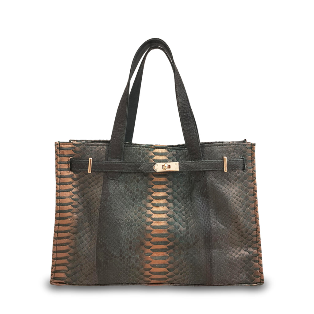 Karl - Dark Green Motif Bronze