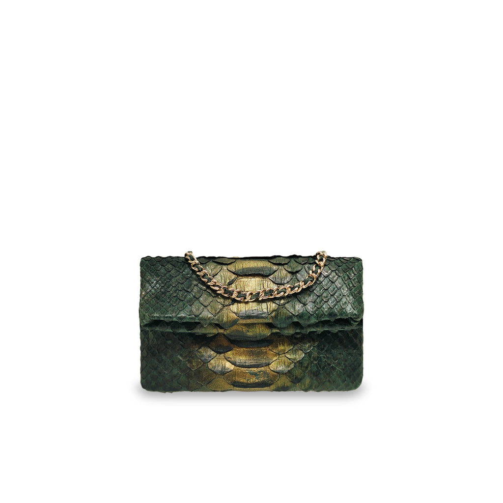 Leon Mini - Dark Green Motif Bronze
