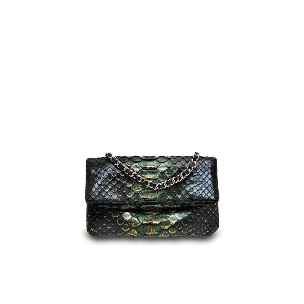 Leon Mini - Navy Green Motif